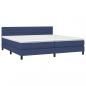 Preview: Boxspringbett mit Matratze & LED Blau 200x200 cm Stoff