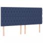 Preview: Boxspringbett mit Matratze Blau 200x200 cm Stoff