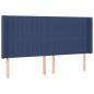 Preview: Boxspringbett mit Matratze & LED Blau 200x200 cm Stoff