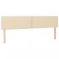 Preview: Boxspringbett mit Matratze & LED Creme 200x200 cm Stoff