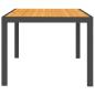 Preview: 5-tlg. Garten-Essgruppe mit Kissen Poly Rattan Schwarz