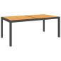 Preview: 5-tlg. Garten-Essgruppe mit Kissen Poly Rattan Schwarz