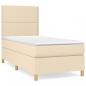 Preview: Boxspringbett mit Matratze Creme 100x200 cm Stoff