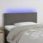 Preview: ARDEBO.de - LED Kopfteil Dunkelgrau 100x5x78/88 cm Samt