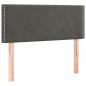 Preview: LED Kopfteil Dunkelgrau 100x5x78/88 cm Samt