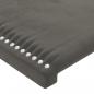 Preview: LED Kopfteil Dunkelgrau 100x5x78/88 cm Samt