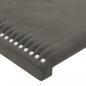 Preview: Kopfteil Dunkelgrau 100x5x78/88 cm Samt