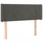 Preview: LED Kopfteil Dunkelgrau 103x16x78/88 cm Samt