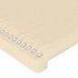 Preview: LED Kopfteil Creme 100x5x118/128 cm Stoff