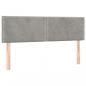 Preview: Boxspringbett mit Matratze Hellgrau 140x190 cm Samt