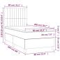 Preview: Boxspringbett mit Matratze & LED Taupe 80x200 cm Stoff