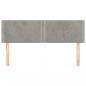 Preview: Kopfteile 2 Stk. Hellgrau 72x5x78/88 cm Samt
