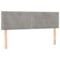 Preview: Boxspringbett mit Matratze Hellgrau 140x200 cm Samt