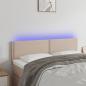 Preview: ARDEBO.de - LED Kopfteil Cappuccino-Braun 144x5x78/88 cm Kunstleder