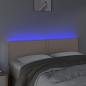 Preview: LED Kopfteil Cappuccino-Braun 144x5x78/88 cm Kunstleder