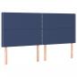 Preview: LED Kopfteil Blau 200x5x118/128 cm Stoff