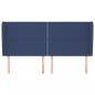 Preview: Kopfteil mit Ohren Blau 203x23x118/128 cm Stoff