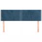 Preview: Kopfteile 2 Stk. Dunkelblau 72x5x78/88 cm Samt