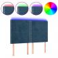 Preview: LED Kopfteil Dunkelblau 144x5x118/128 cm Samt