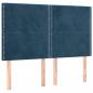 Preview: LED Kopfteil Dunkelblau 144x5x118/128 cm Samt