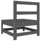 Preview: Garten-Mittelsofa Grau Massivholz Kiefer