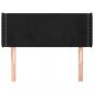 Preview: Kopfteil mit Ohren Schwarz 93x16x78/88 cm Samt