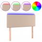 Preview: LED Kopfteil Cappuccino-Braun 80x5x78/88 cm Kunstleder