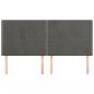 Preview: Kopfteile 4 Stk. Dunkelgrau 80x5x78/88 cm Samt