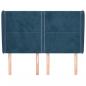 Preview: Kopfteil mit Ohren Dunkelblau 147x23x118/128 cm Samt