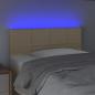 Preview: LED Kopfteil Creme 80x5x78/88 cm Stoff