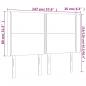 Preview: LED Kopfteil Dunkelblau 147x16x118/128 cm Samt