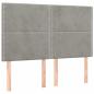 Preview: Boxspringbett mit Matratze Hellgrau 140x200 cm Samt