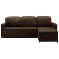 Preview: Modulares 3-Sitzer Schlafsofa Braun Kunstleder