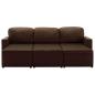 Preview: Modulares 3-Sitzer Schlafsofa Braun Kunstleder