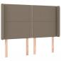 Preview: Boxspringbett mit Matratze & LED Taupe 140x190 cm Stoff