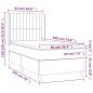 Preview: Boxspringbett mit Matratze Dunkelbraun 90x190 cm Stoff