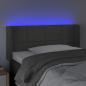 Preview: LED Kopfteil Dunkelgrau 83x16x78/88 cm Samt