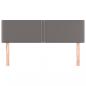 Preview: Kopfteile 2 Stk. Grau 72x5x78/88 cm Kunstleder