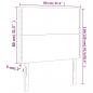 Preview: Kopfteile 2 Stk. Creme 80x5x78/88 cm Stoff