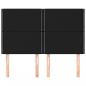 Preview: Kopfteile 4 Stk. Schwarz 72x5x78/88 cm Stoff