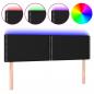 Preview: LED Kopfteil Schwarz 144x5x78/88 cm Stoff