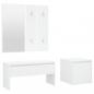 Preview: Flurmöbel-Set Weiß Holzwerkstoff