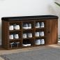 Preview: ARDEBO.de - Schuhbank Braun Eichen-Optik 102x32x50 cm Holzwerkstoff