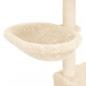 Preview: Kratzbaum mit Sisal-Kratzsäulen Creme 83 cm