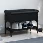 Preview: ARDEBO.de - Schuhbank Schwarz 62x32x45 cm Holzwerkstoff