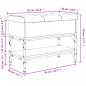 Preview: Schuhbank Schwarz 62x32x45 cm Holzwerkstoff