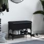 Preview: Schuhbank Schwarz 62x32x45 cm Holzwerkstoff