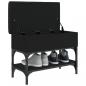 Preview: Schuhbank Schwarz 62x32x45 cm Holzwerkstoff