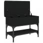 Preview: Schuhbank Schwarz 62x32x45 cm Holzwerkstoff