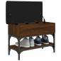 Preview: Schuhbank Braun Eichen-Optik 62x32x45 cm Holzwerkstoff